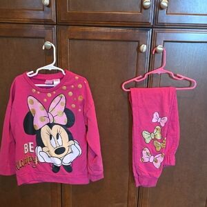 Disney Minnie Mouse Pink Kids Sweatsuit